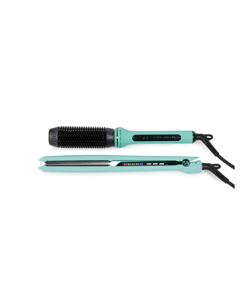 KIT PLANCHA CORIOLISS C3 MINT GREEN + HOT BRUSH