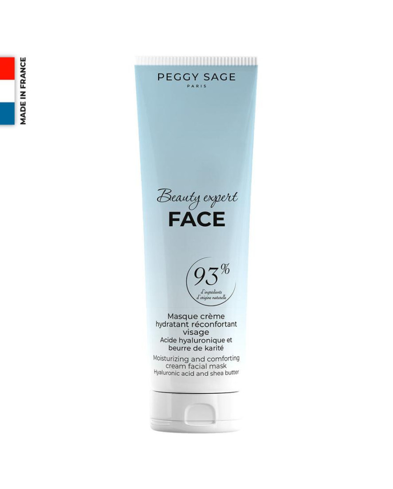 Mascarilla crema hidratante reconfortante para el rostro BEAUTY EXPERT FACE- Acido hialuronico y manteca de Karite