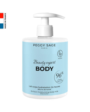 LECHE CORPORAL HIDRATANTE 24 HORAS BEAUYT EXPERT BODY MANTECA DE KARITE 500 ML.