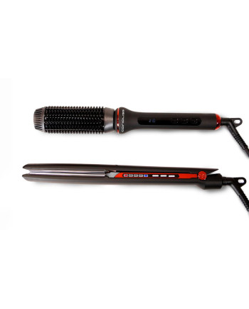 KIT PLANCHA CORIOLISS C3 BLACK RED + HOT BRUSH