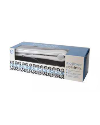 PLANCHA STYLE IRON 1   BIO IONIC WHITE AND SILVER